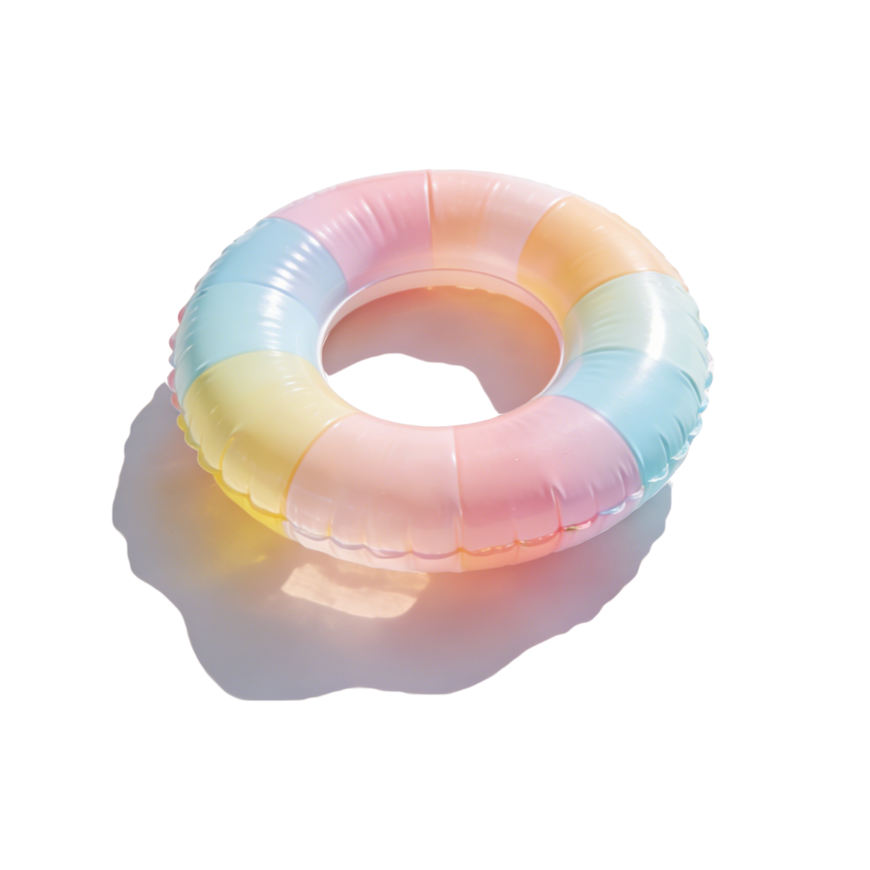 Kids Swim Ring - Pastel Rainbow Stripe