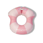 Inflatable Baby Body Ring - Pink & White Candy Stripes